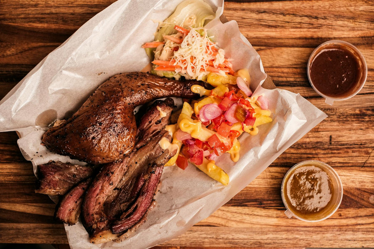 Temporary sample image of a barbecue platter for UX testing