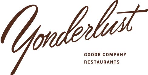 Yonderlust event trailer logo by Goode Co. Catering