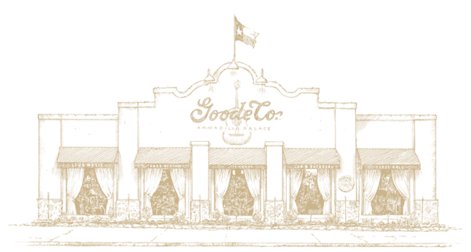 Armadillo Palace final art graphic representing Houston event venue
