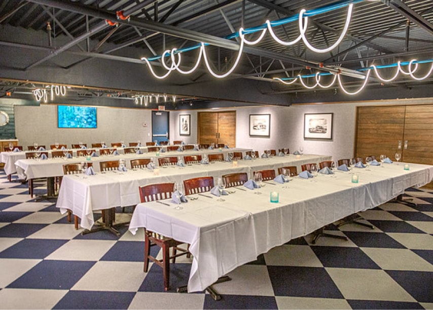 The Guadalupe Room elegant dining space at Goode Co. Catering