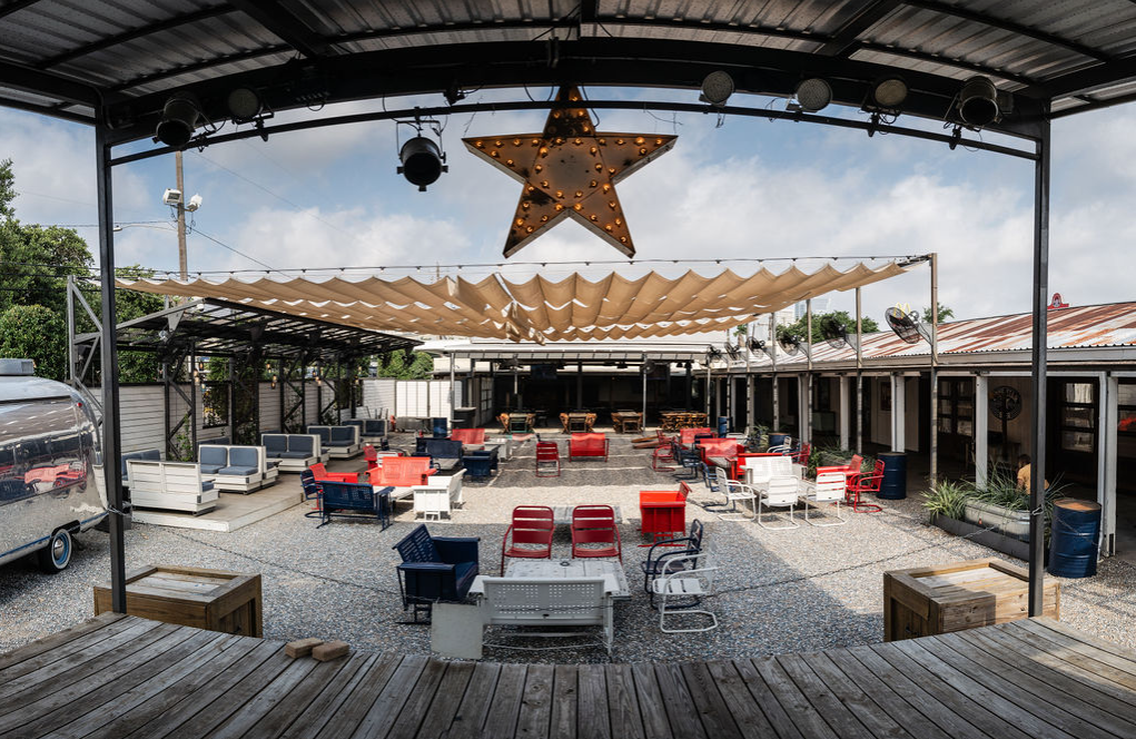 Outdoor Patio at Goode Co. The Armadillo Palace